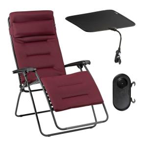 Ensemble fauteuil relax matelassé xl avec accessoires en ac…