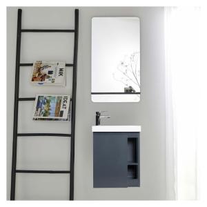 Ensemble lave-mains  avec rangement latéral et miroir table…