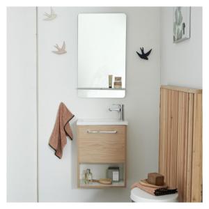 Ensemble lave-mains NIKA avec niche, robinet et miroir tabl…
