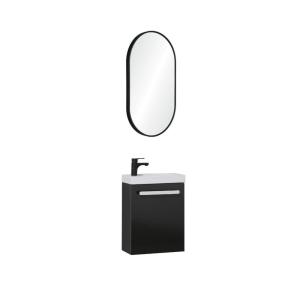 Ensemble lave-mains suspendu  avec miroir ovale