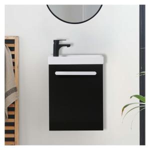 Ensemble lave-mains suspendu  avec robinet noir