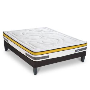 Ensemble Matelas à Ressorts ensachés Sommier en kit gris 18…