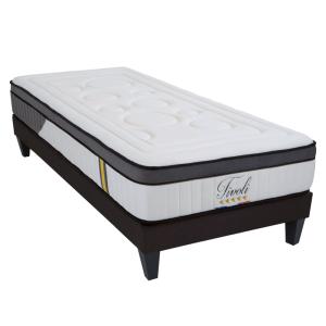 Ensemble matelas et sommier au confort ferme bois blanc 90x…
