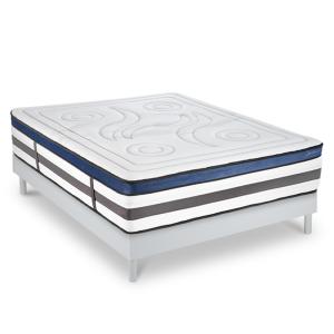 Ensemble Matelas Mémoire de forme h30cm et Sommier en kit b…