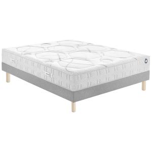 Ensemble matelas mousse ferme sommier et pieds 140x190