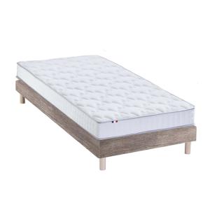 Ensemble Matelas Mousse   latex  Sommier en Kit Chêne gris…