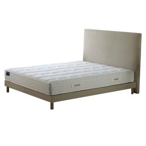 Ensemble matelas ressort 5 zones sommier tete de lit beige…