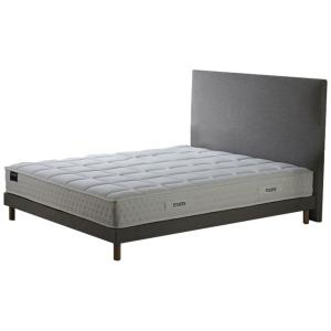 Ensemble matelas ressort 5 zones sommier tete de lit beige…