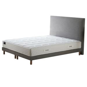 Ensemble matelas ressort 5 zones sommier tete de lit beige…