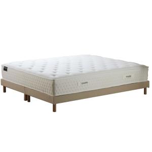 Ensemble matelas ressort 7 zones mousse sommier beige 160x2…