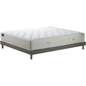 Ensemble matelas ressort 7 zones mousse sommier kit gris 14…