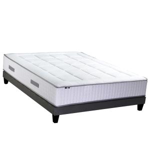 Ensemble matelas Ressort 7 zones   sommier gris chine 140x1…