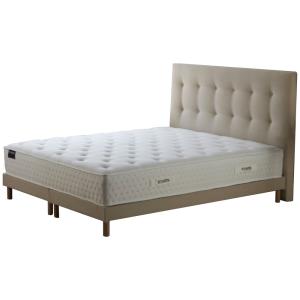 Ensemble matelas ressort 7 zones sommier tete de lit beige…