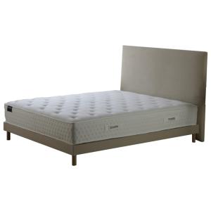 Ensemble matelas ressort mousse HD sommier tete de lit beig…
