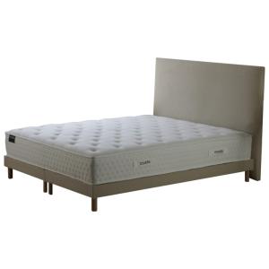 Ensemble matelas ressort mousse HD sommier tete de lit beig…