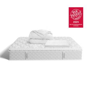 Ensemble matelas ressorts 30cm Couette Protège-matelas 160x…