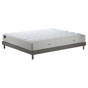 Ensemble matelas ressorts 5 zones mousse HD sommier gris 14…