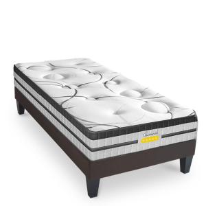 Ensemble matelas Ressorts Ensachés et sommier en kit Kit Gr…
