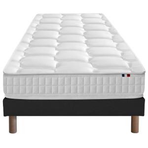 Ensemble matelas ressorts et mémoire forme sommier 90x190 n…