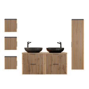 Ensemble meuble double vasque colonne armoires stratifiés b…