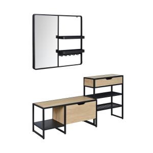 Ensemble meubles d'entrée banc   console   miroir WILKO