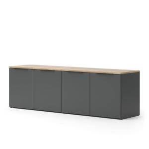 Ensemble mural de salon 2 pièces Anthracite 80x50 cm