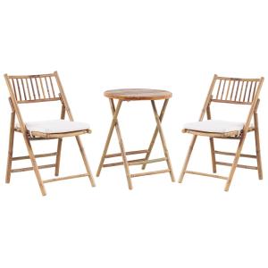 Ensemble pour bistro pliant bambou marron
