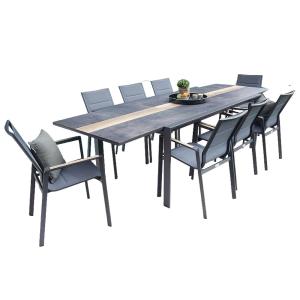 Ensemble repas de jardin  12 places et plus en  gris perle