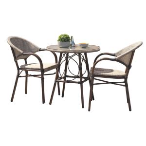 Ensemble repas de jardin 2 places en aluminium