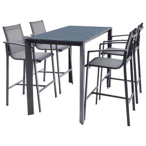 Ensemble repas de jardin 4 places en aluminium