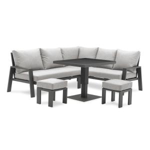 Ensemble repas de jardin 7 pl alu plateau céramique sur ver…