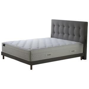 Ensemble ressort mémoire de forme sommier tete de lit gris…