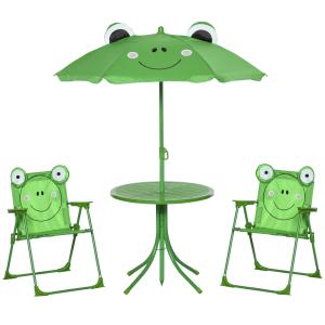 Ensemble salon de jardin enfant 4 pièces design grenouille