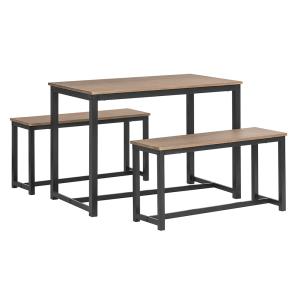 Ensemble table à manger avec 2 bancs