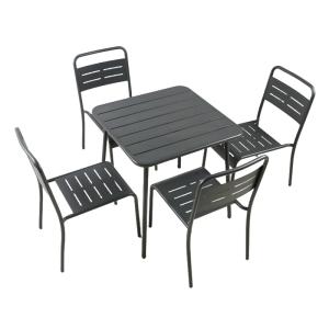 Ensemble table de jardin carrée 70cm et 4 chaises