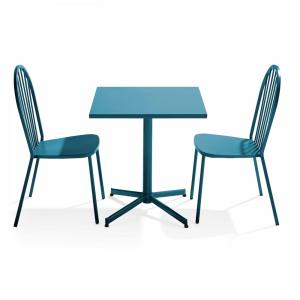 Ensemble table de jardin inclinable et 2 chaises bistrot pa…