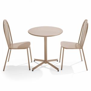 Ensemble table de terrasse inclinable et 2 chaises bistrot…