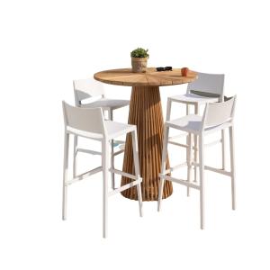 Ensemble table et 4 chaises de jardin en teck bois
