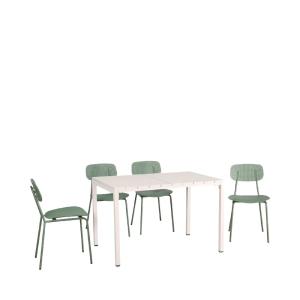 Ensemble table et chaises de jardin 4 personnes en acier tr…