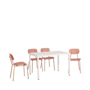 Ensemble table et chaises de jardin 4 personnes en métal -…