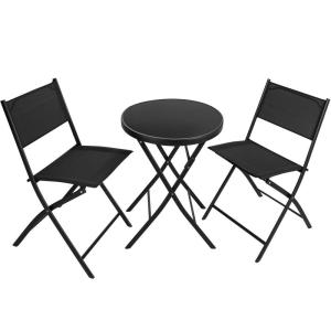 Ensemble table et chaises noir 45.5 x 12.5 x 98 cm