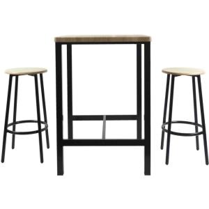 Ensemble table mange debout avec 2 tabourets loka
