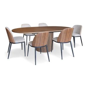 Ensemble table ovale extensible et 6 chaises