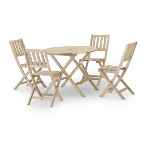 Ensemble table pliante ronde 90cm   4 chaises de balcon