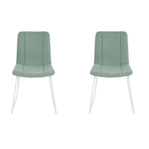 Ensemble table ronde effet bois et 2 chaises en marron