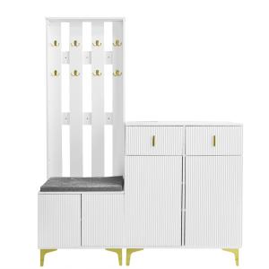 Ensemble vestiaire et meuble à chaussures avec banc et cous…