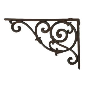 Équerre fixation étagère vintage ancienne fonte marron 34 x…