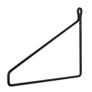 Equerre murale vintage laqué pour étagère Noir