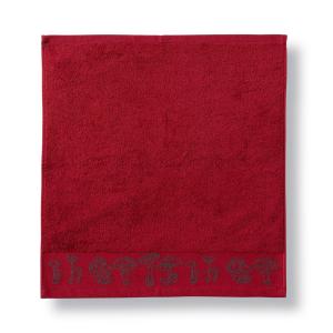 Essuie-mains 50x50 rouge en coton