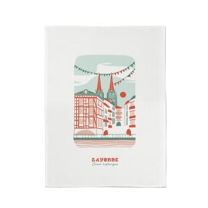 Essuie-mains en coton absorbant vert, rouge et blanc 45x60